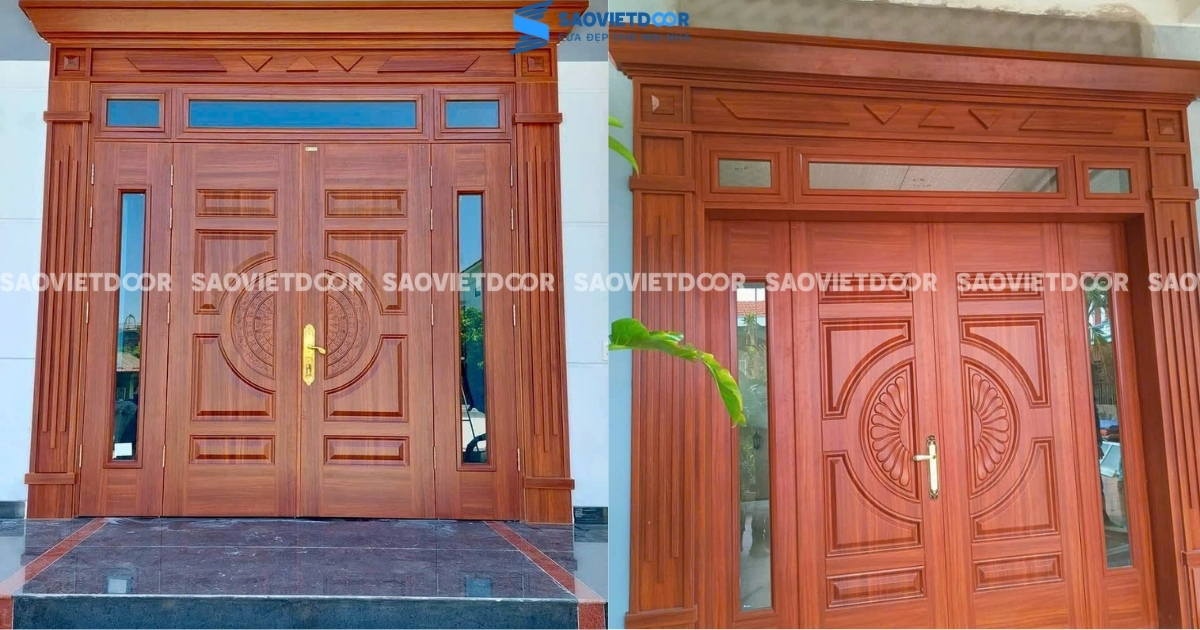 77 Mẫu Cửa Thép Vân Gỗ Đại Sảnh Cao Cấp 68 77 Mẫu Cửa Thép Vân Gỗ Đại Sảnh Cao Cấp