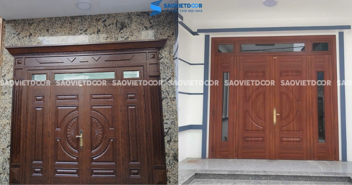 77 Mẫu Cửa Thép Vân Gỗ Đại Sảnh Cao Cấp 69 77 Mẫu Cửa Thép Vân Gỗ Đại Sảnh Cao Cấp