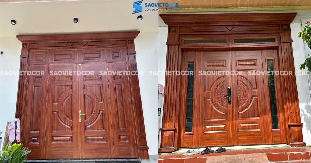 77 Mẫu Cửa Thép Vân Gỗ Đại Sảnh Cao Cấp 71 77 Mẫu Cửa Thép Vân Gỗ Đại Sảnh Cao Cấp