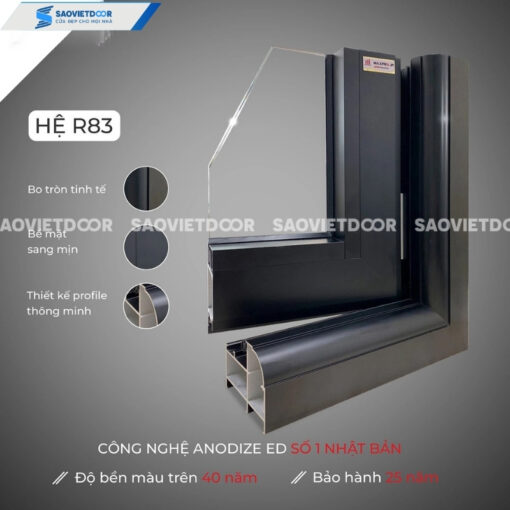 Cửa nhôm Maxpro hệ 83 màu champagne chính hãng 20 3 17