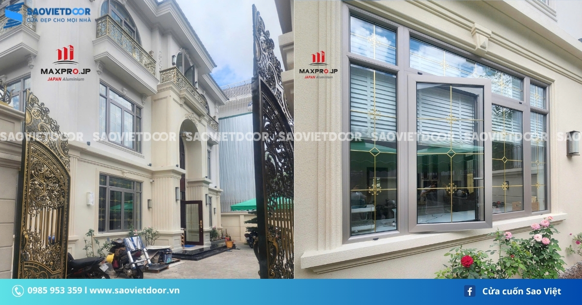 Cửa nhôm Maxpro hệ 83 màu champagne chính hãng 26 Cửa nhôm Maxpro hệ 83 màu champagne