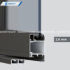 Cửa nhôm Maxpro hệ mở quay 2 cánh bản lớn kết hợp Pano nhôm đan chéo
