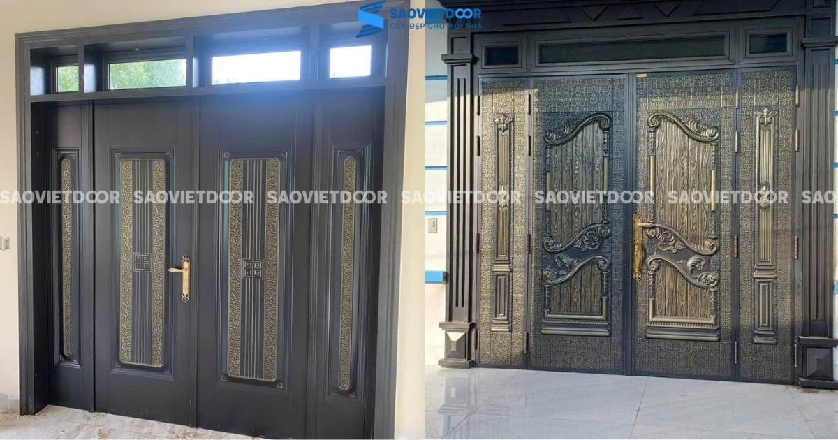 77 Mẫu Cửa Thép Vân Gỗ Đại Sảnh Cao Cấp 50 77 Mẫu Cửa Thép Vân Gỗ Đại Sảnh Cao Cấp