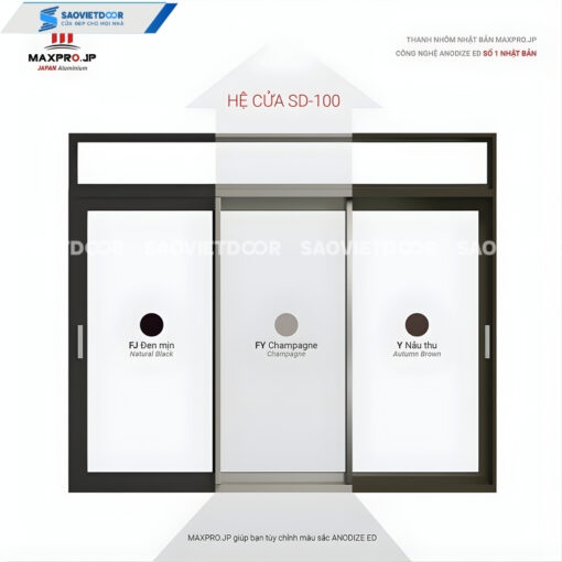 Cửa nhôm Maxpro hệ SD100 chính hãng 21 4 18