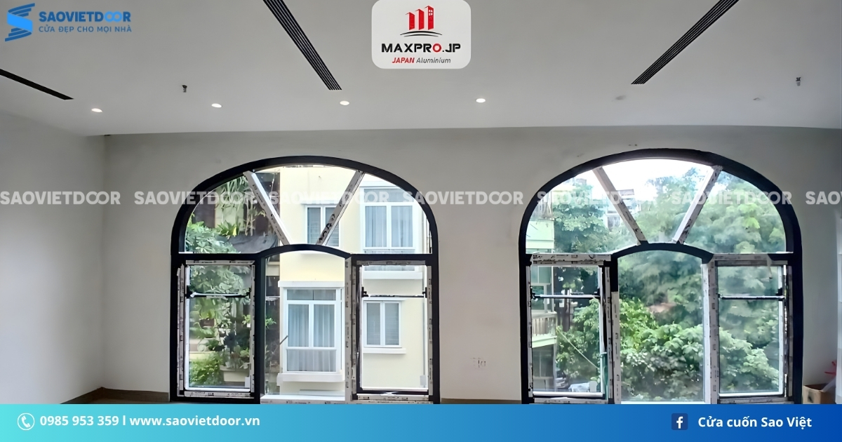Vách kính mặt dựng nhôm Maxpro uốn vòm nghệ thuật 27 Vách kính mặt dựng nhôm Maxpro uốn vòm nghệ thuật