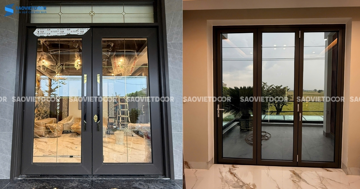 Công Trình Sử Dụng Cửa Nhôm Maxpro Màu Nâu Thu Cho Anh Tuấn - Thái Bình 20 Công Trình Sử Dụng Cửa Nhôm Maxpro Màu Nâu Thu Cho Anh Tuấn - Thái Bình