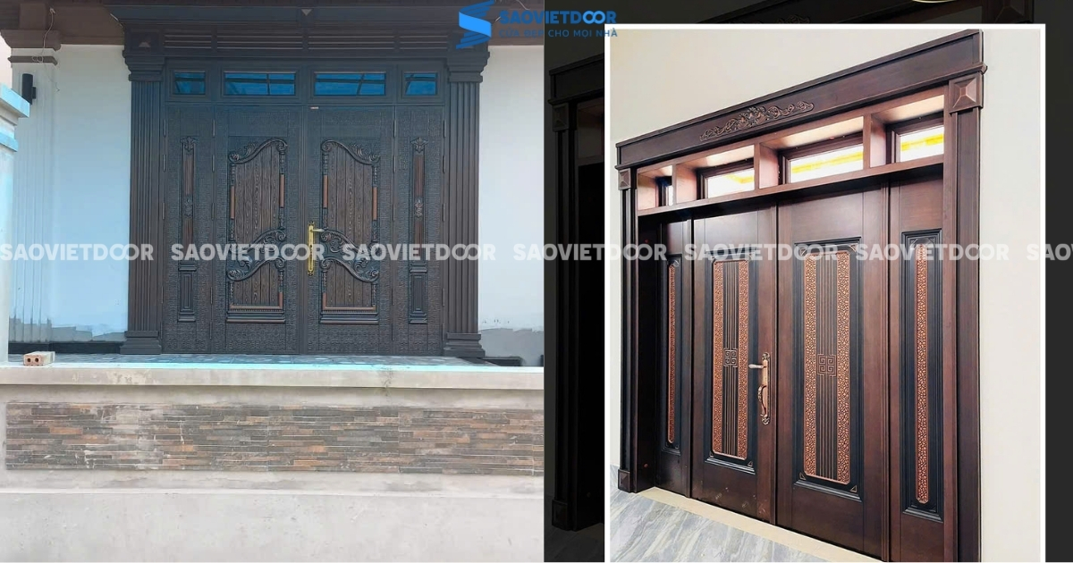 77 Mẫu Cửa Thép Vân Gỗ Đại Sảnh Cao Cấp 56 77 Mẫu Cửa Thép Vân Gỗ Đại Sảnh Cao Cấp