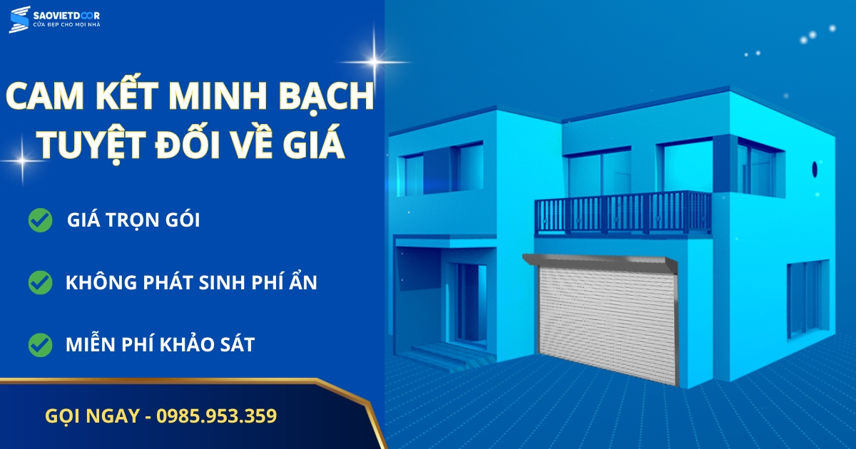 Bảng báo giá sửa cửa cuốn tại Hà Nội 2025 – Minh bạch & Có bảo hành 10 Cam kết minh bạch tuyệt đối về giá sửa cửa cuốn tại Hà Nội của Saovietdoor.