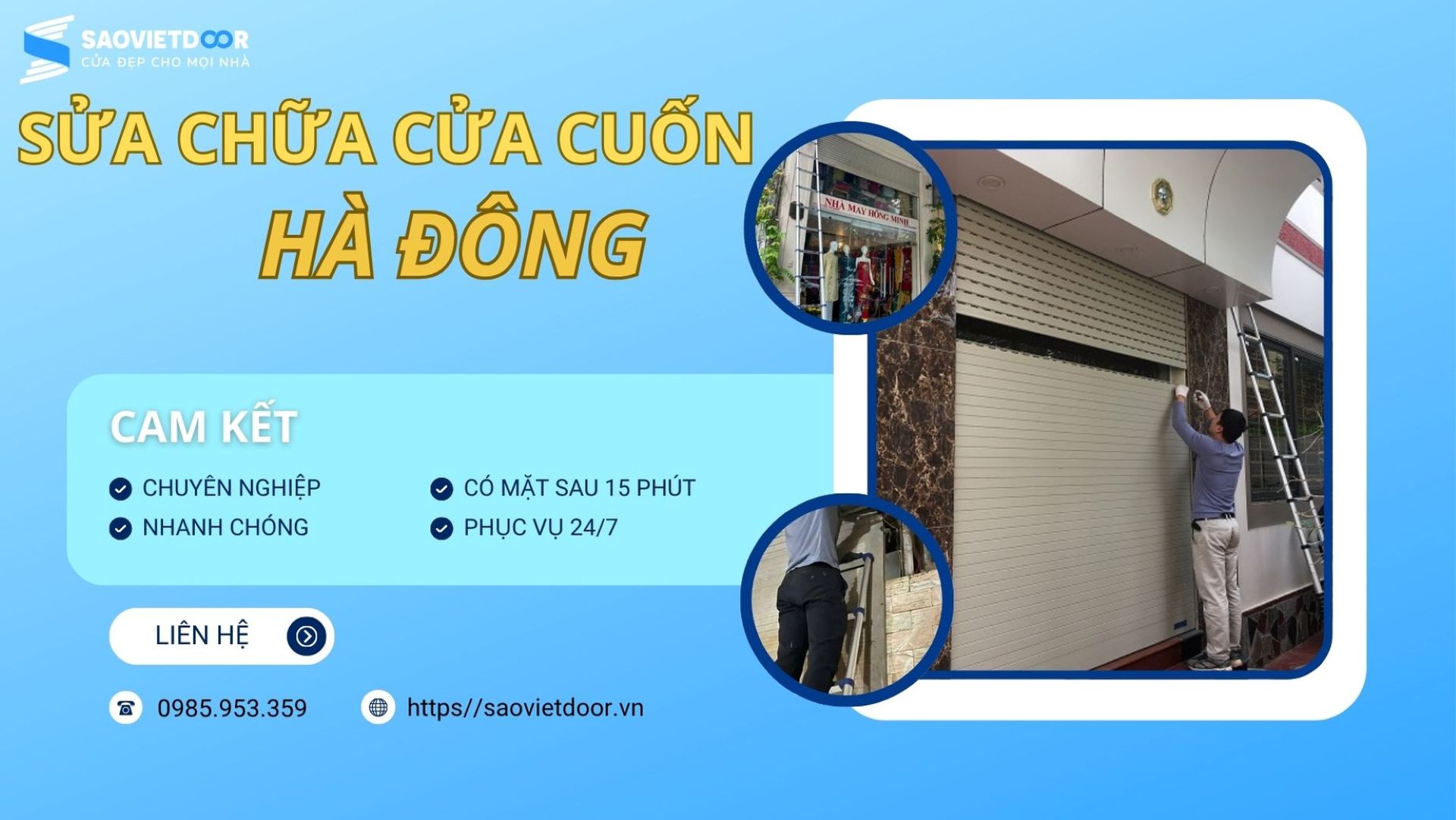 Sửa chữa cửa cuốn Hà Đông - Đến ngay sau 15 phút gọi 18 sua chua cua cuon ha dong