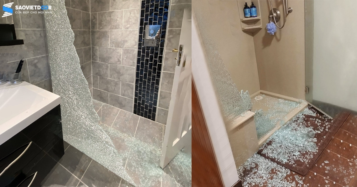 Các lỗi vỡ cửa kính Saovietdoor xử lý.