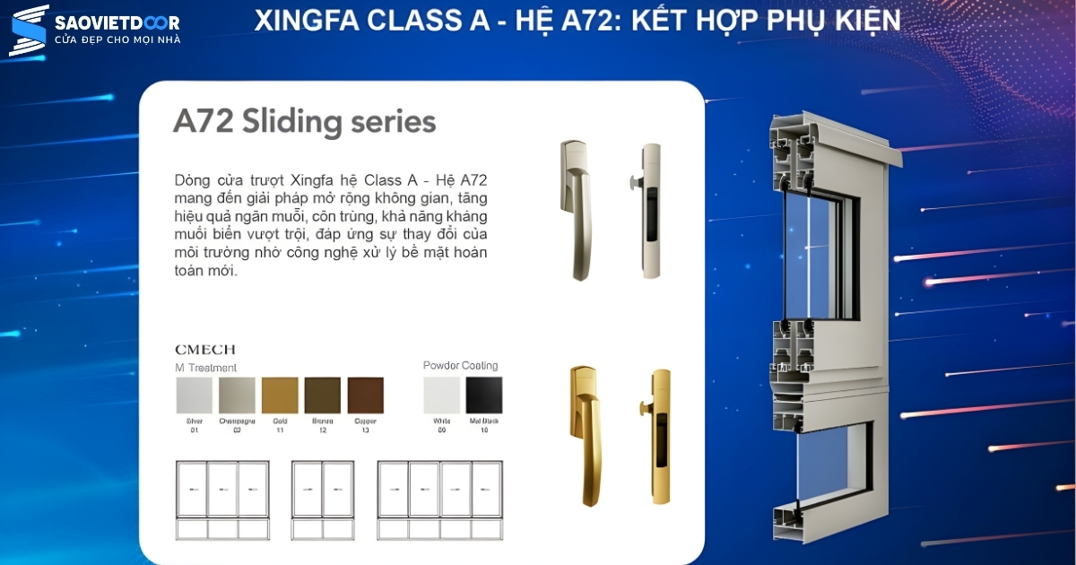 Hệ A72 Kết hợp phụ kiện