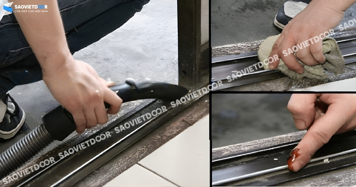 Cửa kính có dị vật 