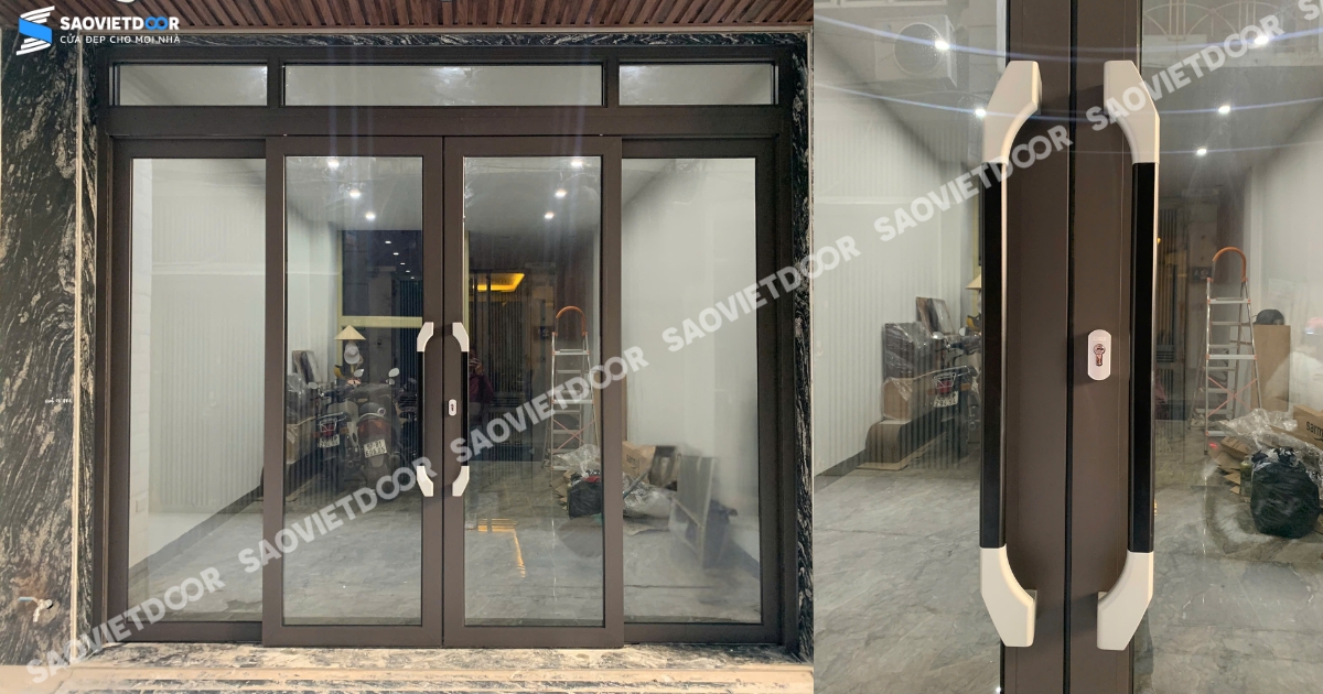 Cửa Nhôm Kính Trượt Quay CAD