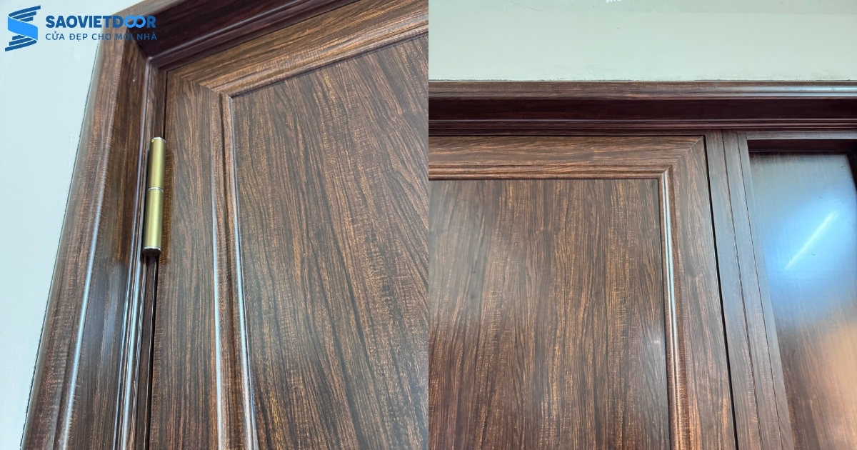 Cửa Nhôm Vân Gỗ Trắc