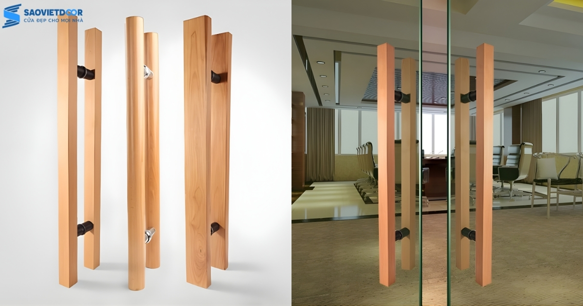 Tay Nắm Gỗ Cửa Kính: Điểm Nhấn Sang Trọng Cho Kiến Trúc Nhà Phố 2026 11 tay nắm gỗ cửa kính