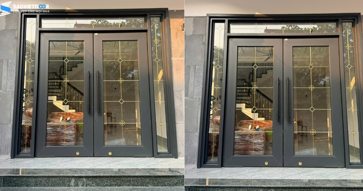 Công Trình Lắp Đặt Cửa Nhôm Thuỷ Lực Màu Xám Đá Kính Cường Lực Màu Trắng Phụ Kiện Netdoor 20 Cửa Nhôm Thuỷ Lực Màu Xám Đá, Kính Cường Lực Màu Trắng, Phụ Kiện Netdoor