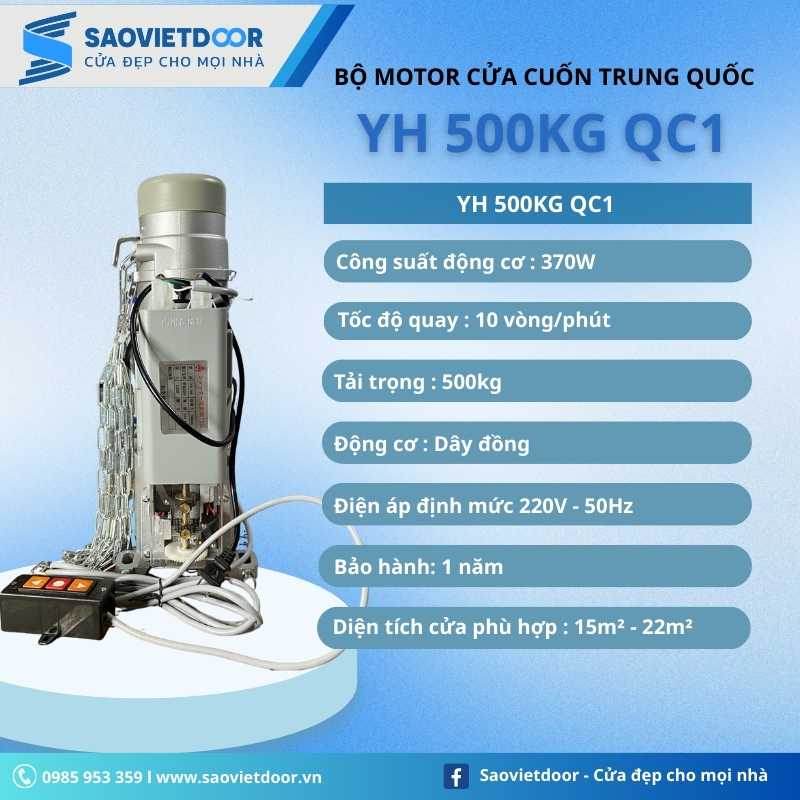 Motor Cửa Cuốn YH 500 QC1 Chính Hãng