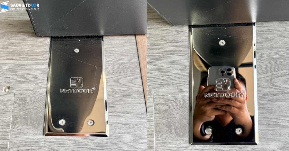 Công Trình Lắp Đặt Cửa Nhôm Thuỷ Lực Màu Xám Đá Kính Cường Lực Màu Trắng Phụ Kiện Netdoor 22 Cửa Nhôm Thuỷ Lực Màu Xám Đá, Kính Cường Lực Màu Trắng, Phụ Kiện Netdoor