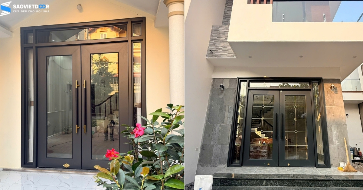 Công Trình Lắp Đặt Cửa Nhôm Thuỷ Lực Màu Xám Đá Kính Cường Lực Màu Trắng Phụ Kiện Netdoor 26 Cửa Nhôm Thuỷ Lực Màu Xám Đá, Kính Cường Lực Màu Trắng, Phụ Kiện Netdoor