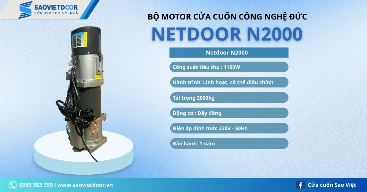Motor Netdoor N2000 Công Nghệ Đức Chính Hãng
