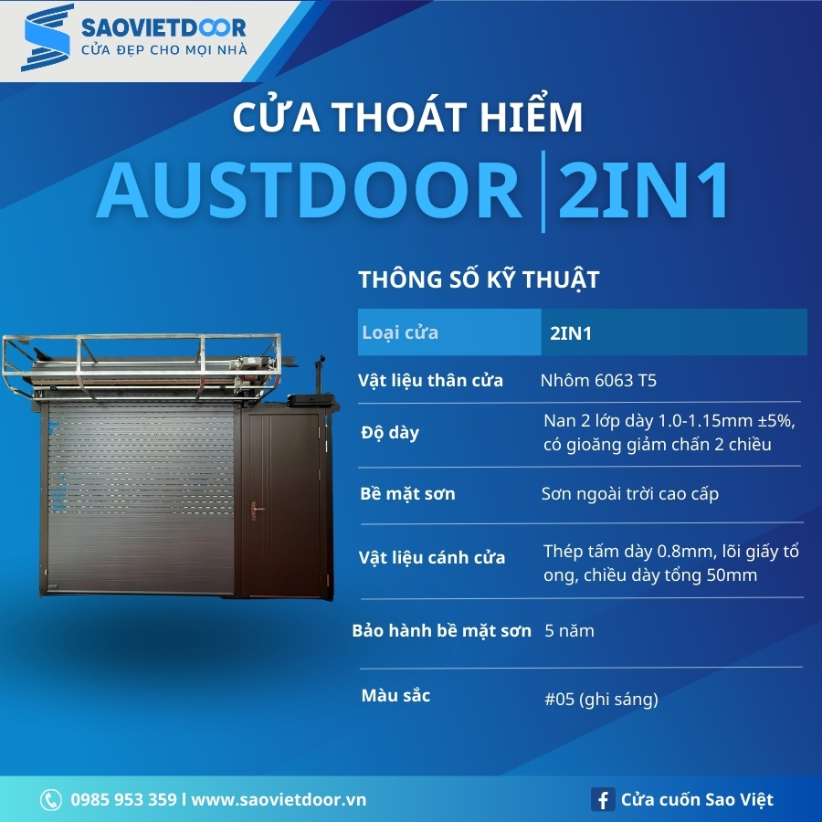 Cửa Thoát Hiểm 2 Trong 1 Austdoor Chính Hãng 7 cua cuon ssmarts E61 1