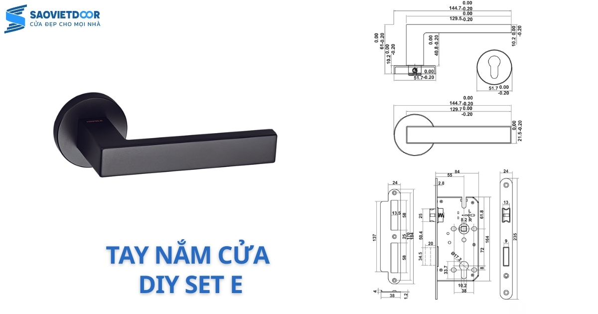 Tay nắm cửa Hafele DIY SET E