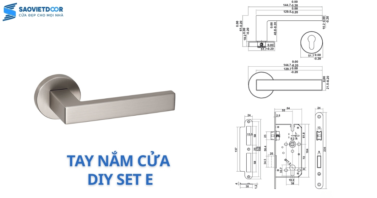 Tay nắm cửa Hafele DIY SET E