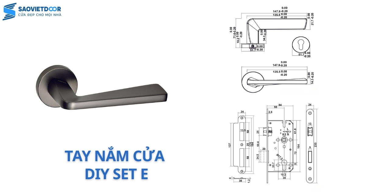 Tay nắm cửa Hafele DIY SET E