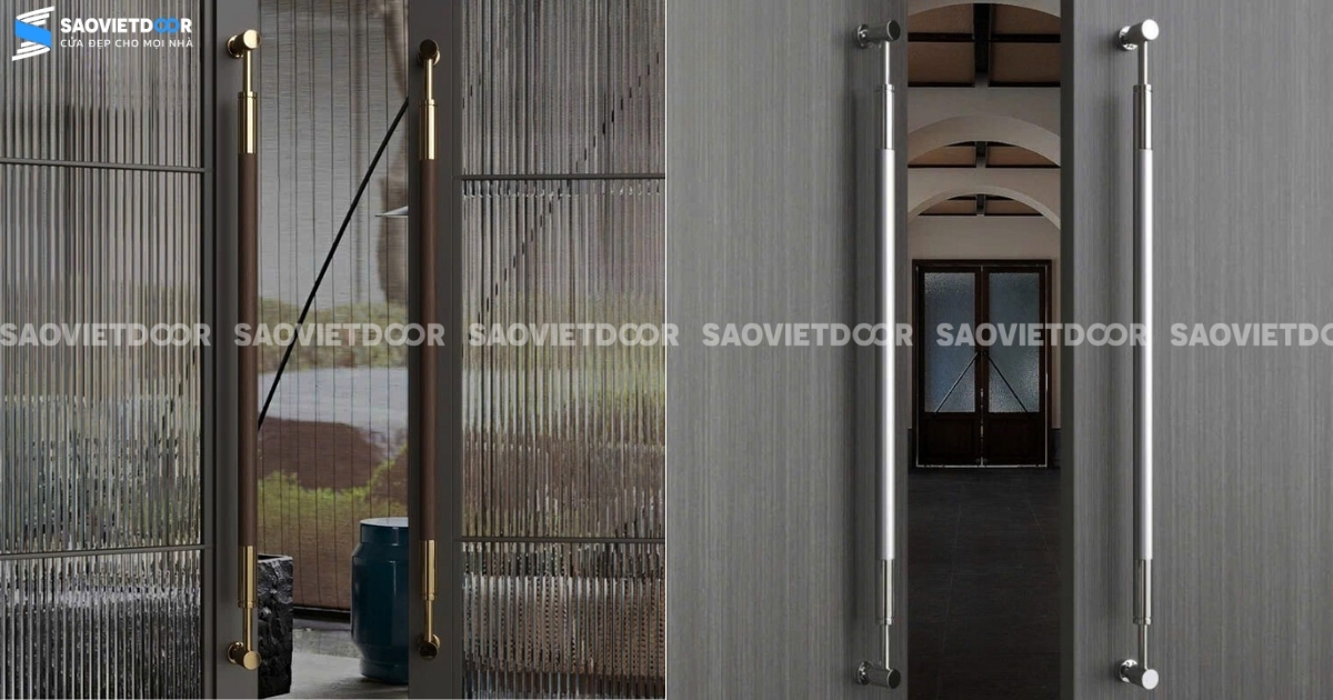 Tay nắm cửa đại sảnh bằng gỗ 