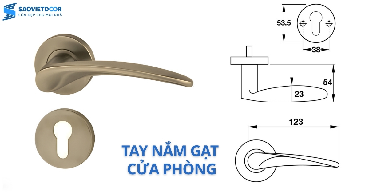 Tay nắm gạt cửa phòng