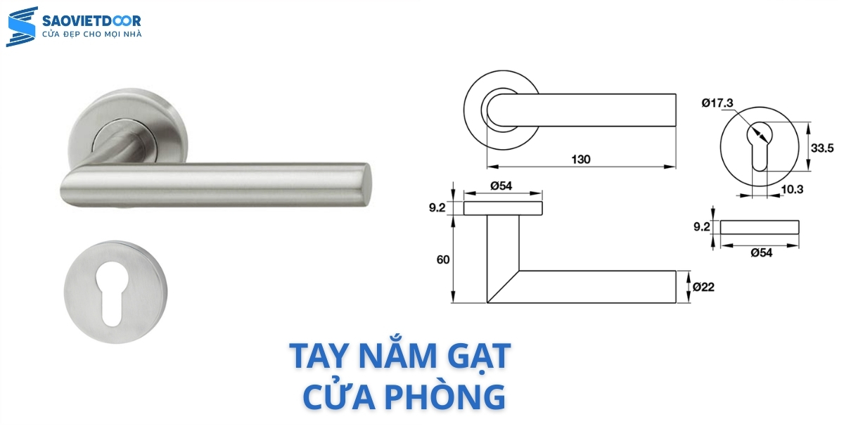 Tay nắm gạt cửa phòng