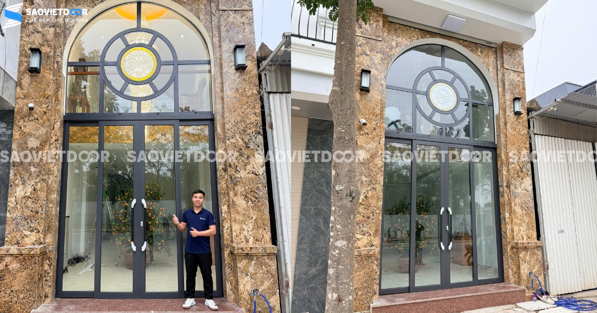 Công Trình Lắp Đặt Combo Cửa Cho Nhà Ống Tại Thạch Thất