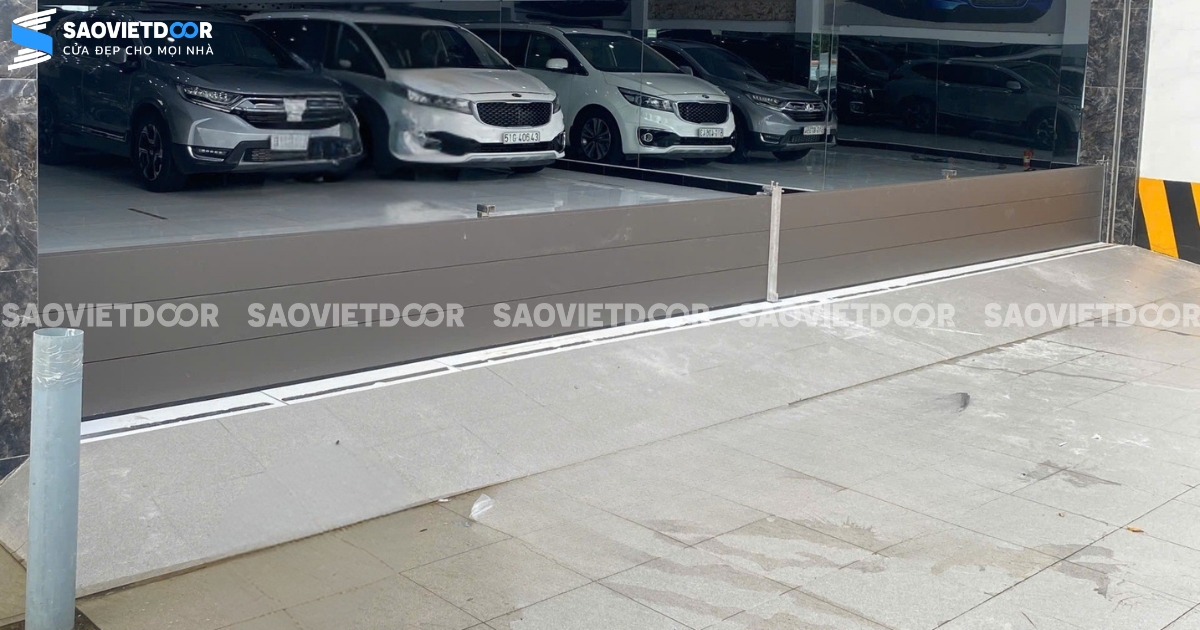 cửa chống ngập tại gara ô tô