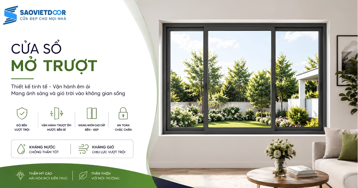 Nhôm Cầu Cách Nhiệt Alvero - Xu Hướng Kiến Tạo Không Gian Sống Chuẩn Châu Âu 15 Cửa Sổ Mở Trượt Alvero A-Series ASW103