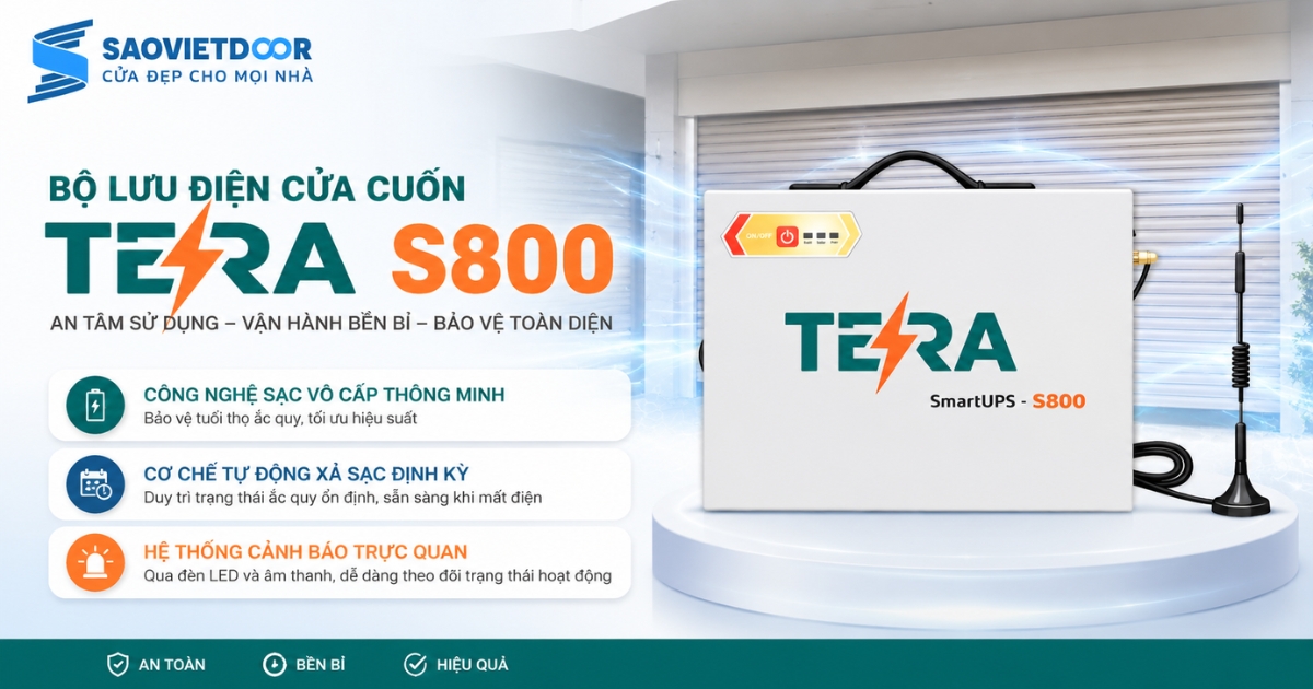 Các Tính Năng Vượt Trội Của Lưu Điện Cửa Cuốn Tera S800