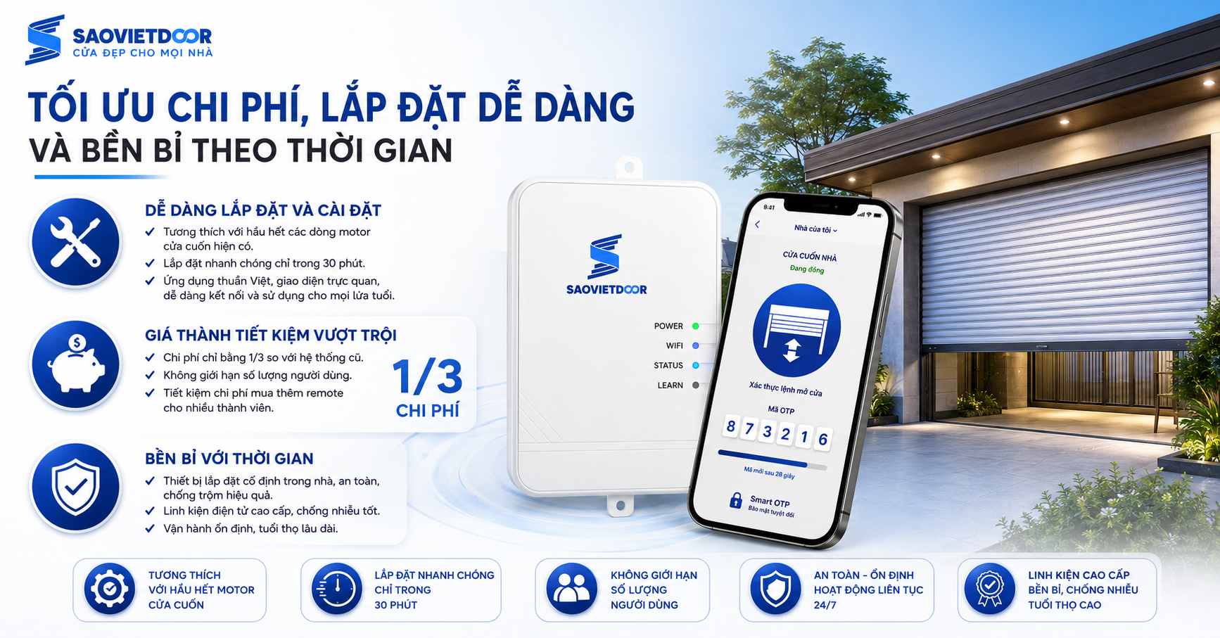 Tối Ưu Chi Phí, Lắp Đặt Dễ Dàng Và Bền Bỉ Theo Thời Gian