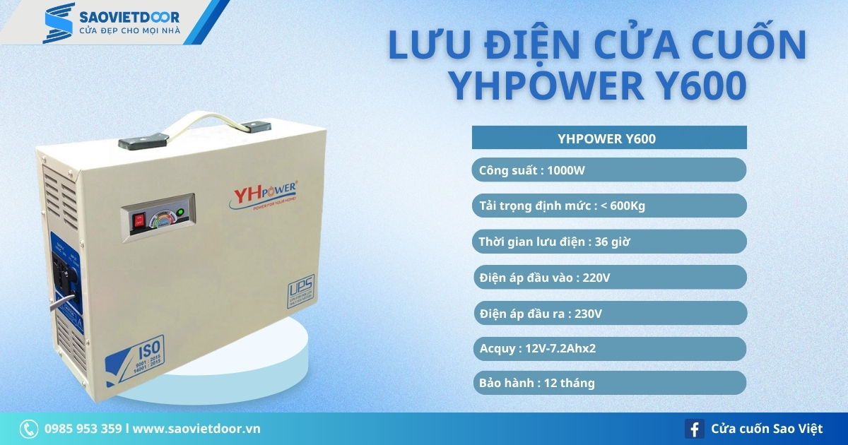 Lưu Điện Cửa Cuốn Yhpower Y600 10 Lưu Điện Cửa Cuốn Yhpower Y600
