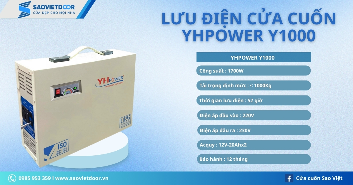 Lưu Điện Cửa Cuốn Yhpower Y1000 10 Lưu Điện Cửa Cuốn Yhpower Y1000
