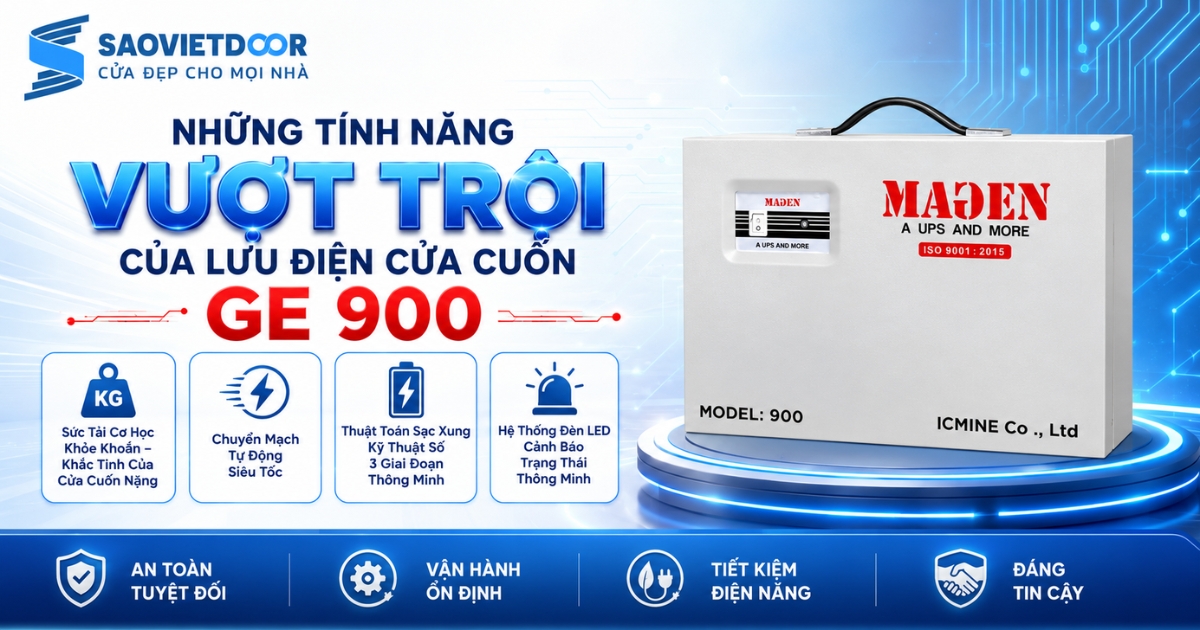 Lưu Điện Cửa Cuốn GE 900 11 Những Tính Năng Vượt Trội Của Lưu Điện Cửa Cuốn GE 900
