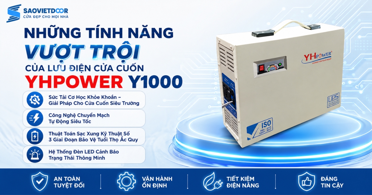 Lưu Điện Cửa Cuốn Yhpower Y1000 11 Những Tính Năng Vượt Trội Cửa Lưu Điện Cửa Cuốn Y1000