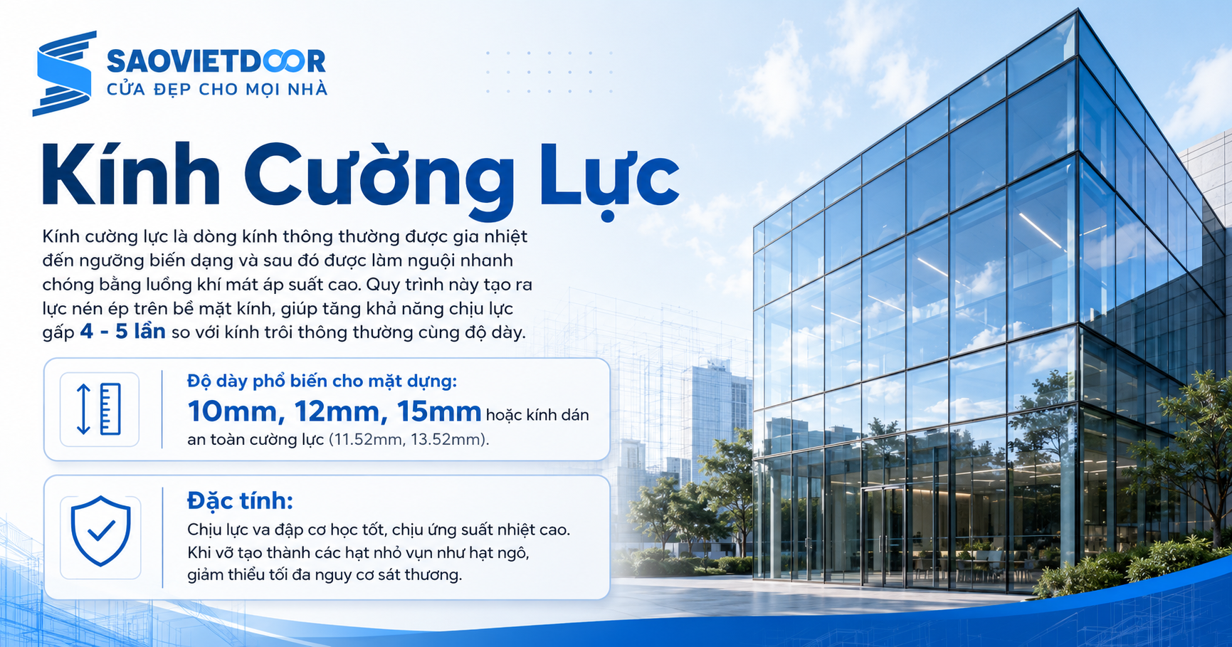 Nên Dùng Kính Cường Lực Hay Kính Hộp Cho Mặt Dựng? 9 Kính Cường Lực