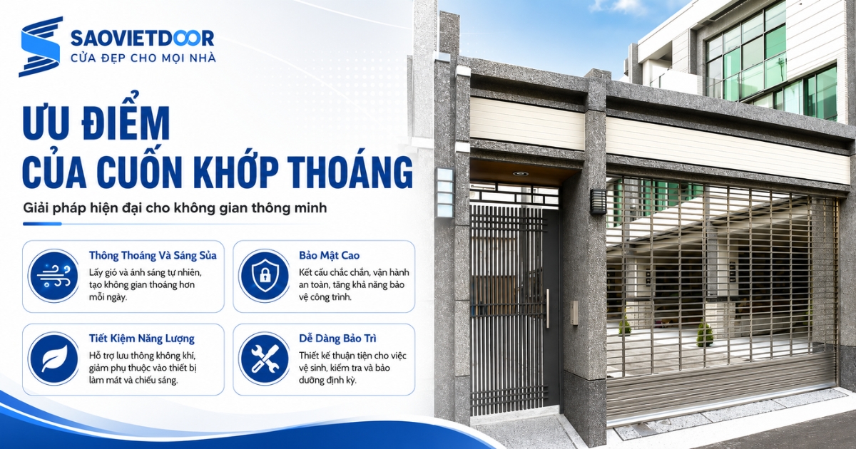 Ưu Điểm Nổi Bật Của Cửa Cuốn Khớp Thoáng