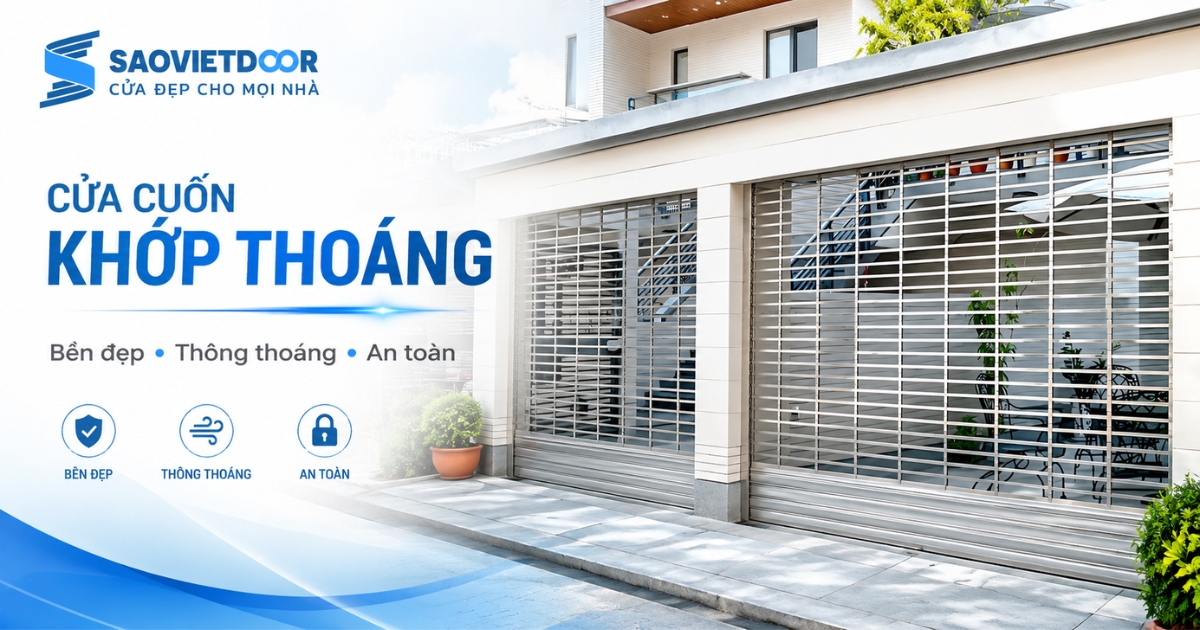 Cửa Cuốn Khớp Thoáng Bền Đẹp - Thông Thoáng