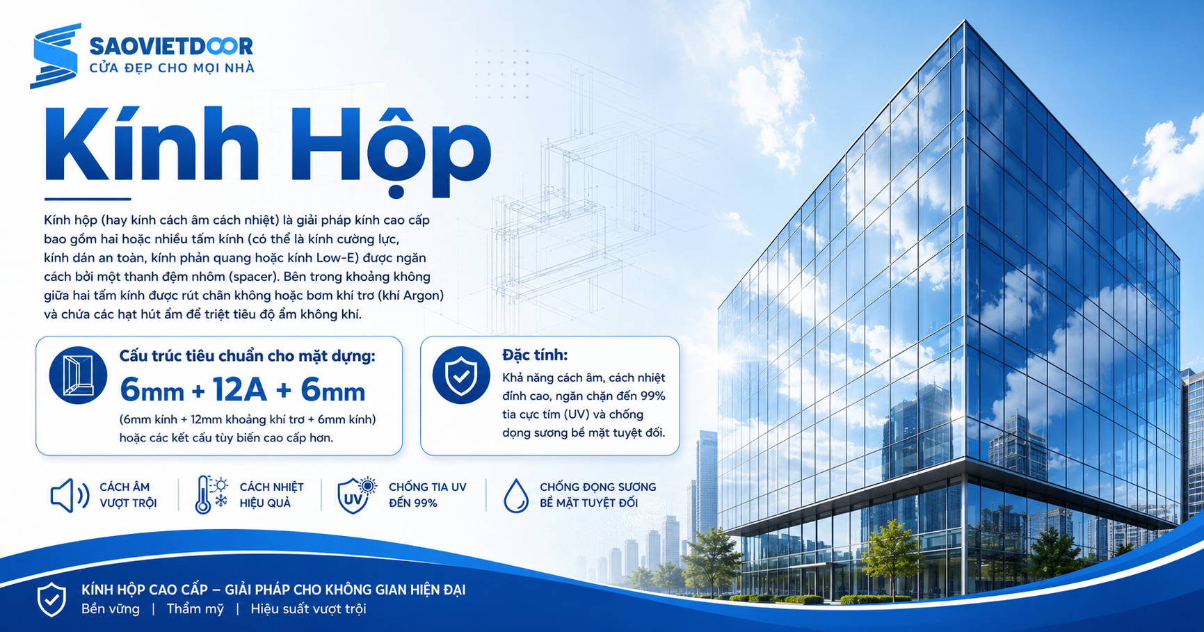 Nên Dùng Kính Cường Lực Hay Kính Hộp Cho Mặt Dựng? 10 Kính Hộp
