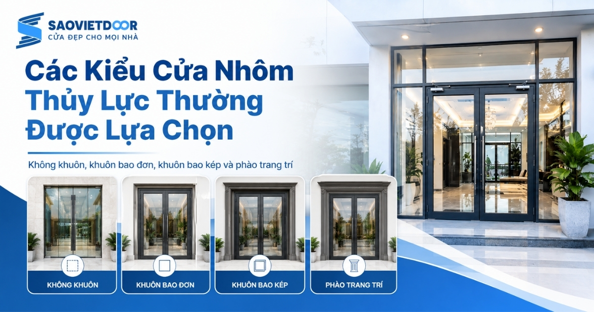 Các Công Trình Thi Công Cửa Nhôm Thủy Lực Đẹp Tại Saovietdoor 23 Các Kiểu Cửa Nhôm Thủy Lực Thường Được Lựa Chọn