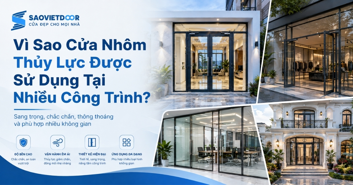 Các Công Trình Thi Công Cửa Nhôm Thủy Lực Đẹp Tại Saovietdoor 18 Vì Sao Cửa Nhôm Thủy Lực Được Sử Dụng Tại Nhiều Công Trình?
