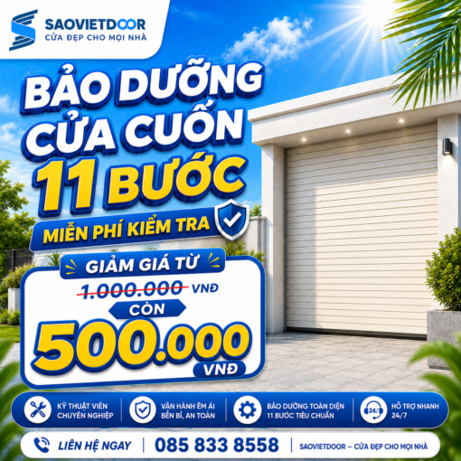 Bảo Dưỡng Cửa Cuốn 11 Bước – Quy Trình Kiểm Tra Toàn Diện Tại Saovietdoor