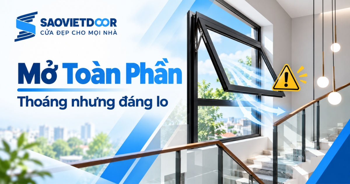 Nên Chọn Loại Cửa Sổ Nào Tại Khu Vực Cầu Thang 11 Cửa Mở Toàn Phần Thường Đáng Lo