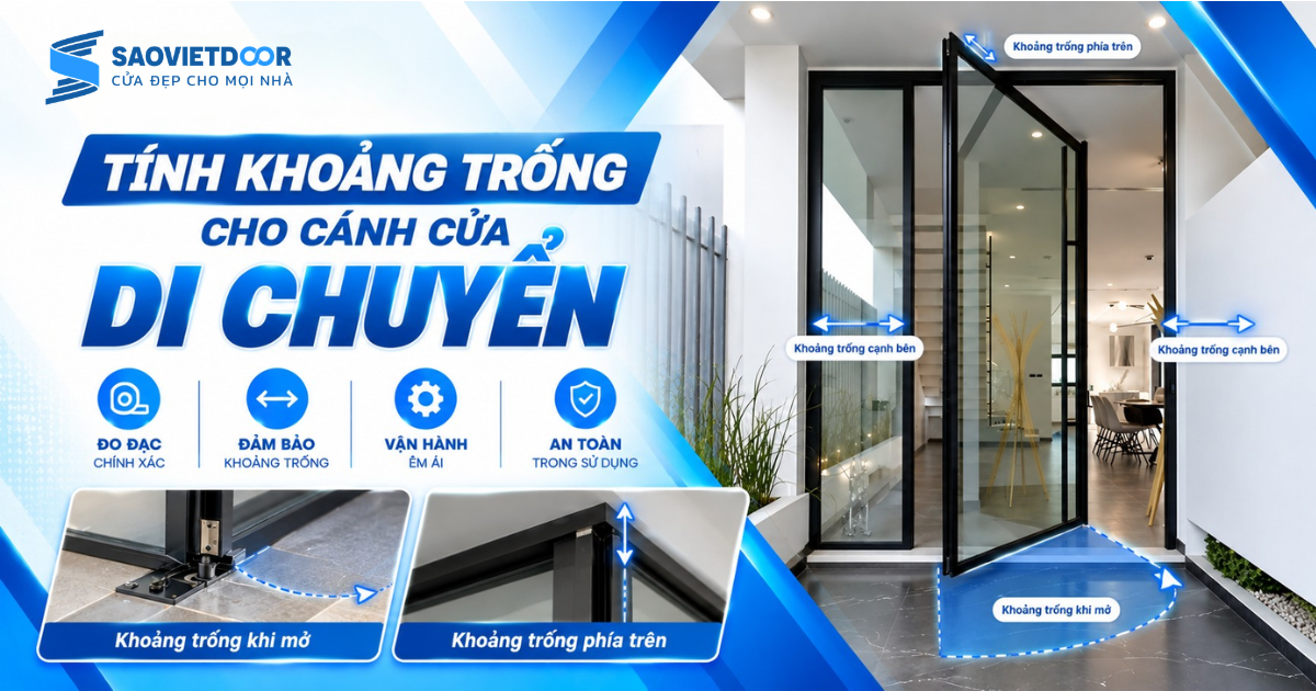 Tính Khoảng Trống Cho Cánh Cửa Di Chuyển