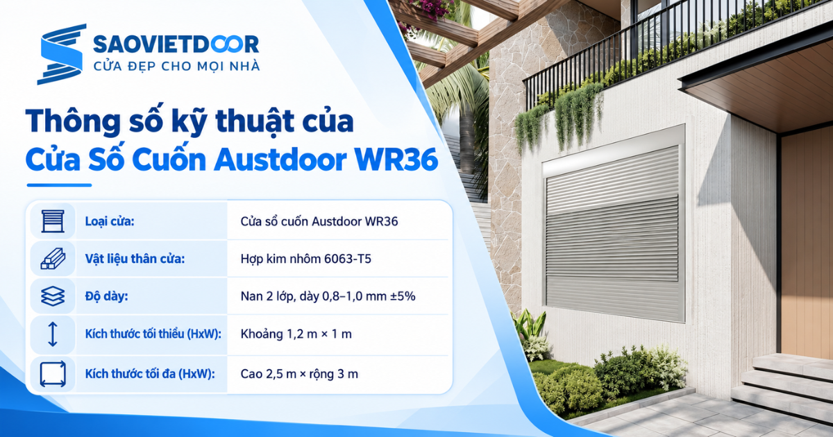 Cửa Sổ Cuốn Austdoor WR36 20 Khung 1200x630